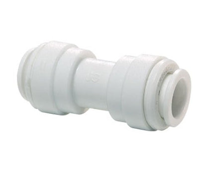 John Guest White Acetal Fittings Equal Straight Connector CI0408W Tube OD 1/4" - WATER FILTER DISTRIBUTORS