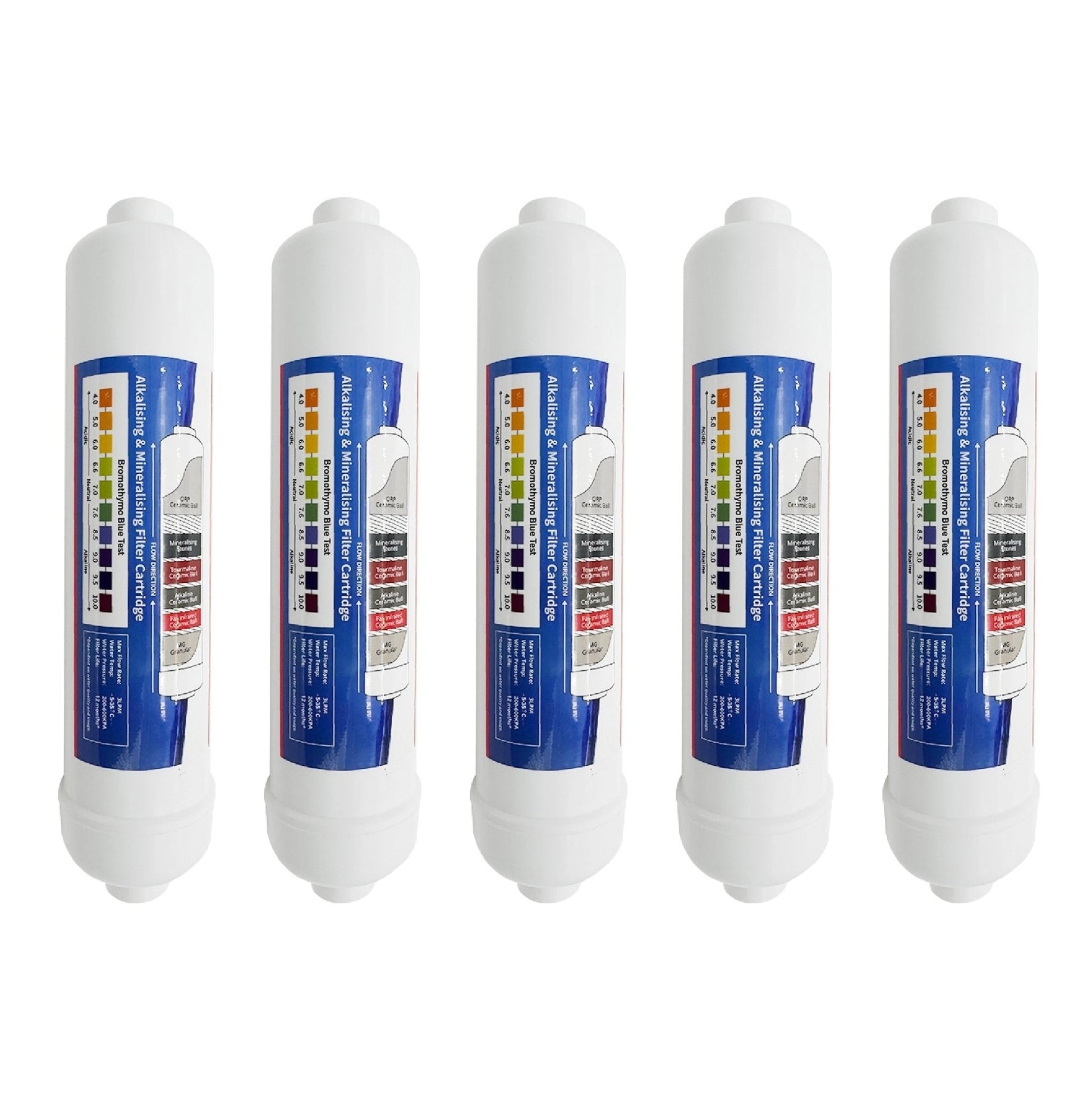 K Series Alkaline Water Filter Replacement Cartridge 10" 1/4" push fit connection - WATER FILTER DISTRIBUTORS