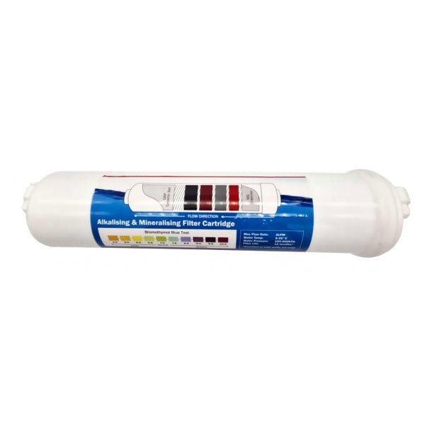 K Series Alkaline Water Filter Replacement Cartridge 10" 1/4" push fit connection - WATER FILTER DISTRIBUTORS