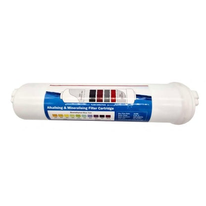 K Series Alkaline Water Filter Replacement Cartridge 10" 1/4" push fit connection - WATER FILTER DISTRIBUTORS