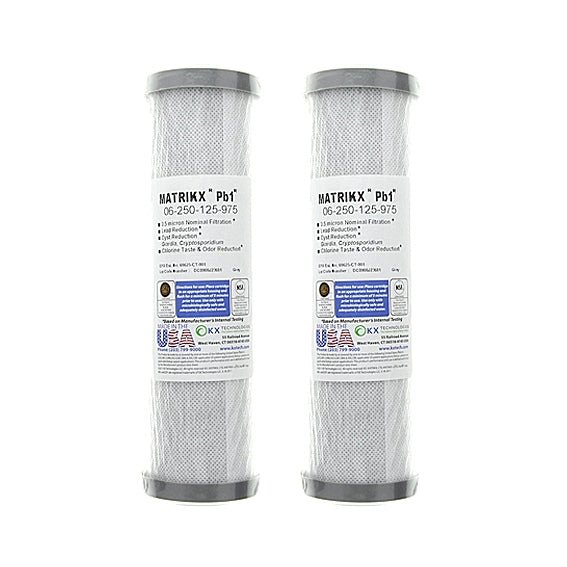 KX Matrikx Pb1 0.5 MIC 10 inch 06 - 250 - 125 - 975 KX MATRIKX Pb1, 10" Length (9.75" Actual) - WATER FILTER DISTRIBUTORS
