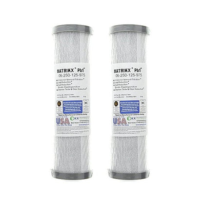 KX Matrikx Pb1 0.5 MIC 10 inch 06 - 250 - 125 - 975 KX MATRIKX Pb1, 10" Length (9.75" Actual) - WATER FILTER DISTRIBUTORS