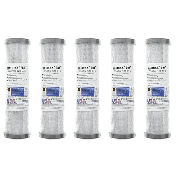 KX Matrikx Pb1 0.5 MIC 10 inch 06 - 250 - 125 - 975 KX MATRIKX Pb1, 10" Length (9.75" Actual) - WATER FILTER DISTRIBUTORS