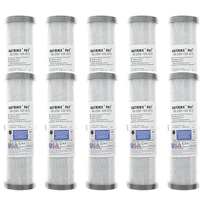 KX Matrikx Pb1 0.5 MIC 10 inch 06 - 250 - 125 - 975 KX MATRIKX Pb1, 10" Length (9.75" Actual) - WATER FILTER DISTRIBUTORS