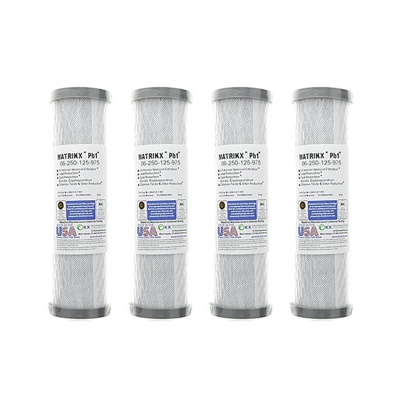 KX Matrikx Pb1 0.5 MIC 10 inch 06 - 250 - 125 - 975 KX MATRIKX Pb1, 10" Length (9.75" Actual) - WATER FILTER DISTRIBUTORS