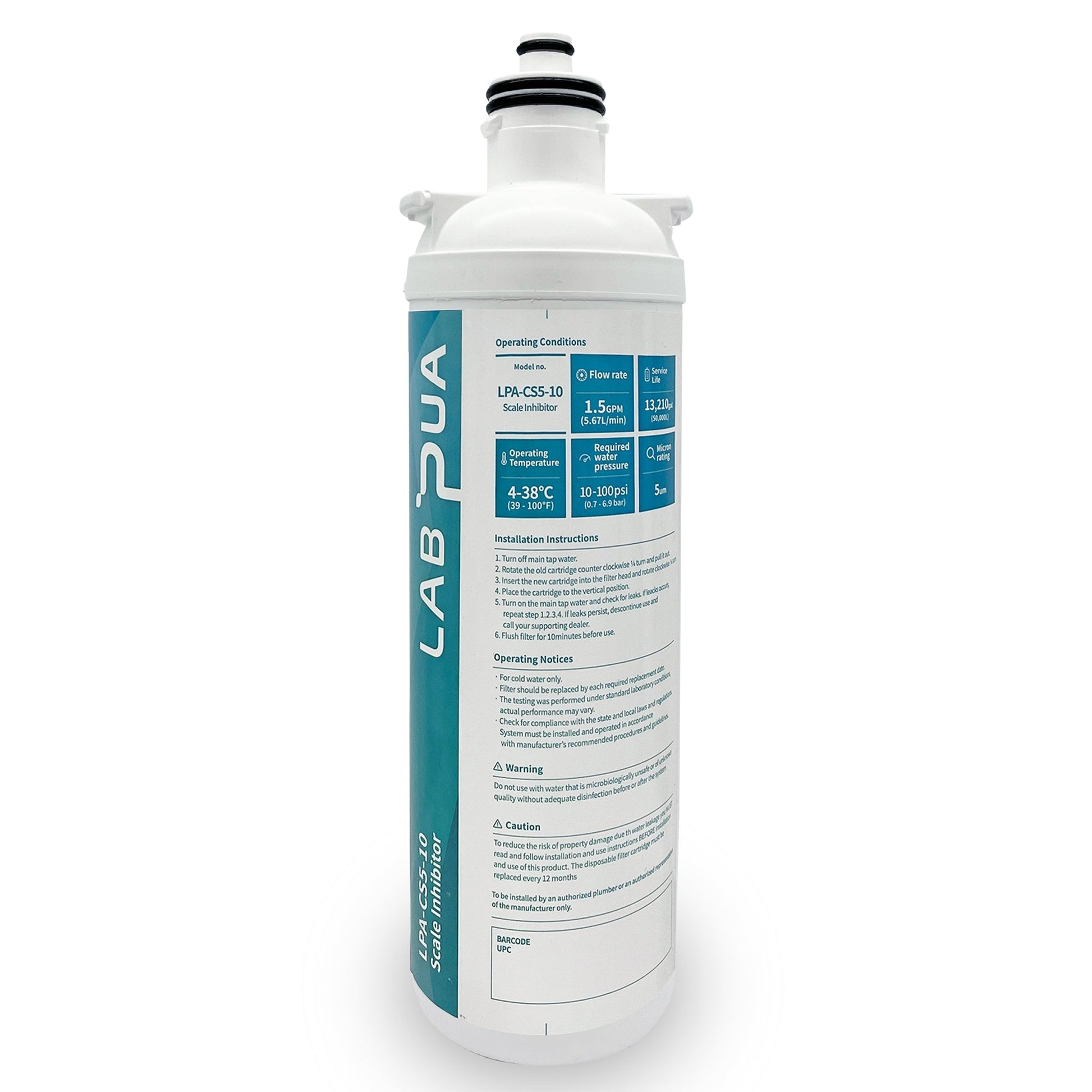 Lab Pua LPA - CS5 - 10 (5um carbon block & Scale inhibitor, 10″L) - WATER FILTER DISTRIBUTORS