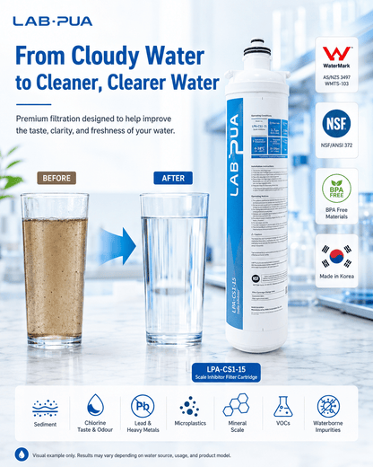 LAB PUA LPA-CS5-15 HIFLOW - FAST FLOW FILTER SYSTEM 1 MICRON 3 STAGE - WATER FILTER DISTRIBUTORS