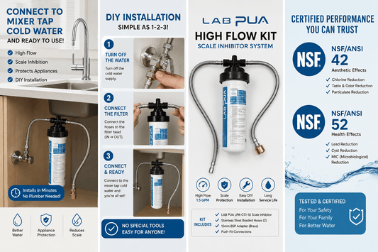 LAB PUA LPA-CS5-15 HIFLOW - FAST FLOW FILTER SYSTEM 1 MICRON 3 STAGE - WATER FILTER DISTRIBUTORS