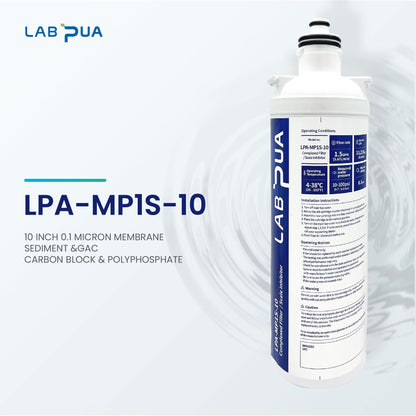 Lab Pua LPA - MP1S - 10 (0.1um composite, UF membrane & Scale inhibitor, 10″L) - WATER FILTER DISTRIBUTORS