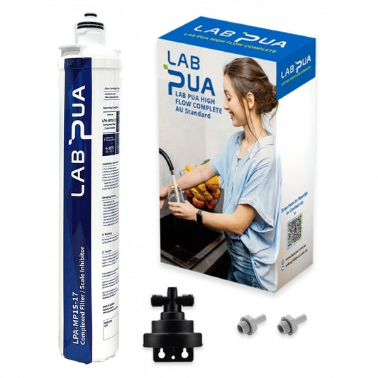 Lab Pua LPA - MP1S - 17 0.1 Micron with Scale Remover Quick Twist Filter High flow Kit 1/2" hose - WATER FILTER DISTRIBUTORS