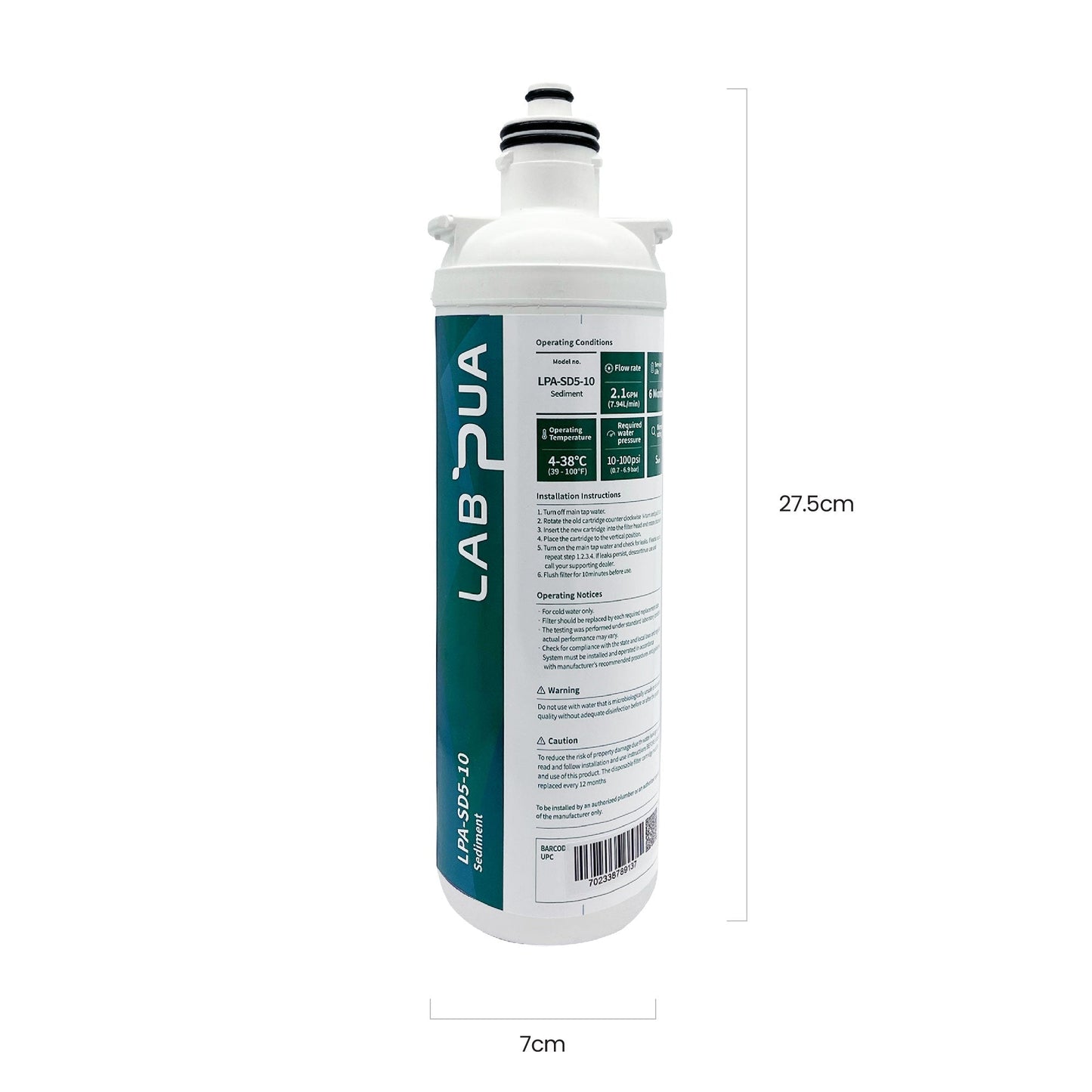 Lab Pua LPA - SD5 - 10 (10 INCH SEDIMENT 5 MIC) - WATER FILTER DISTRIBUTORS