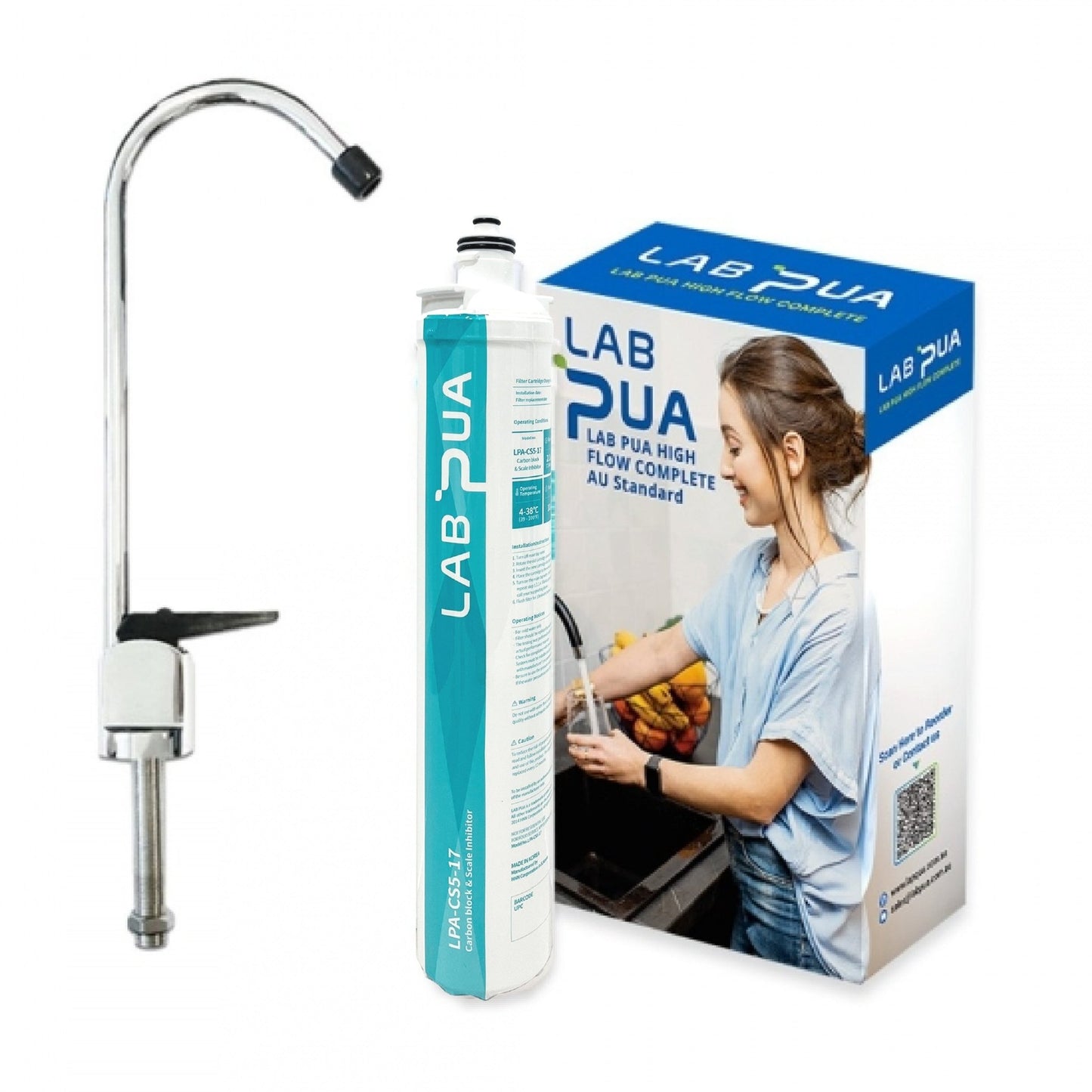 Lab Pua Residential Water Filter Kit With Faucet LPA - CS5 - 17 17" - WATER FILTER DISTRIBUTORS