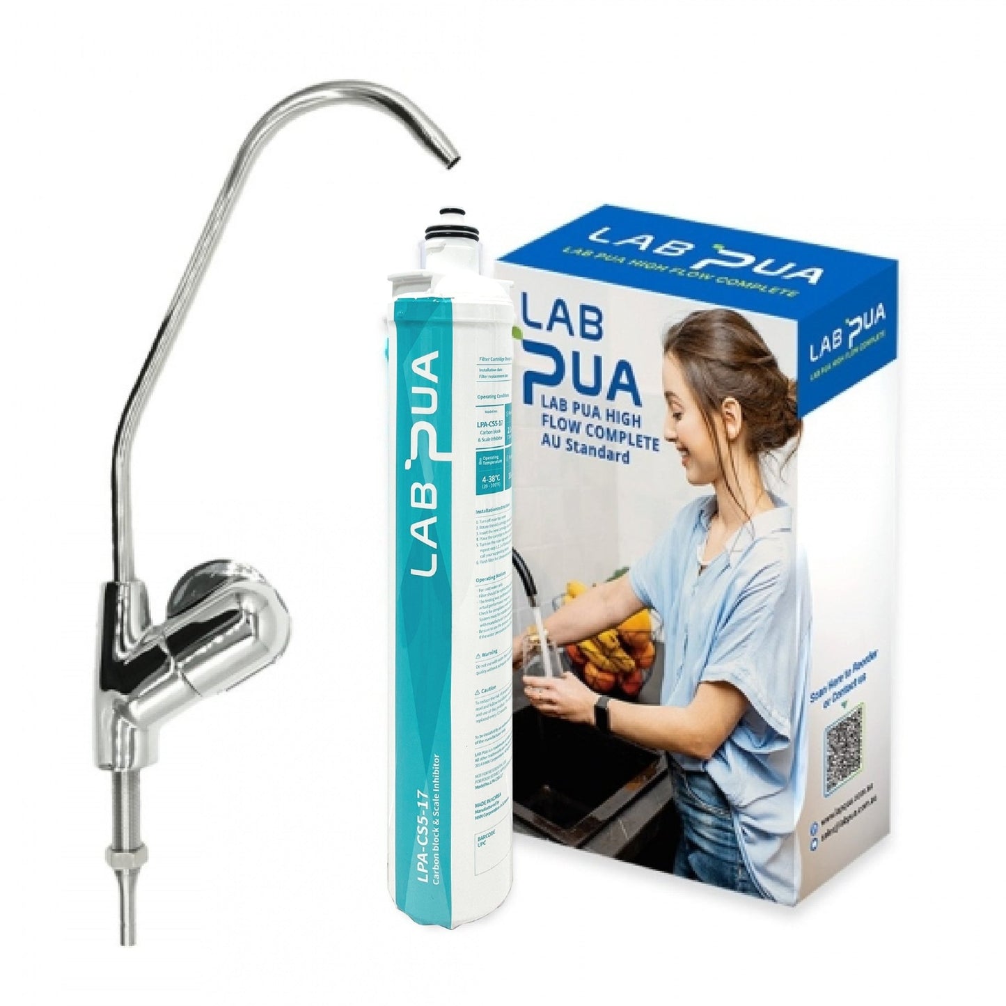 Lab Pua Residential Water Filter Kit With Faucet LPA - CS5 - 17 17" - WATER FILTER DISTRIBUTORS