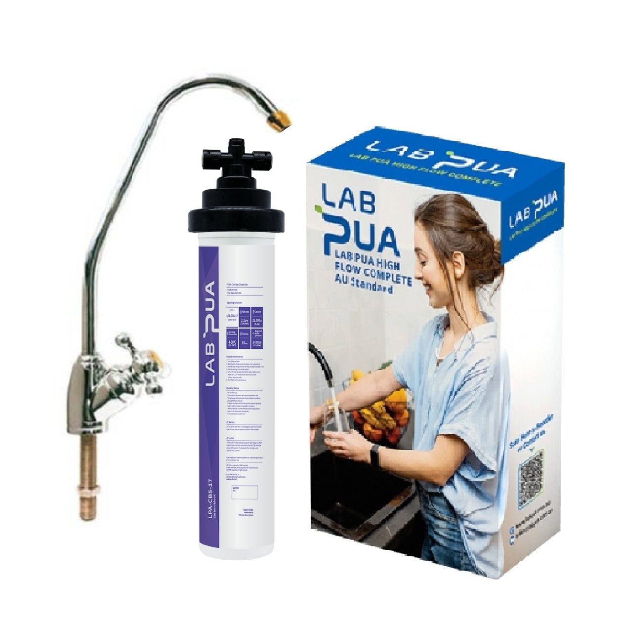 Lab Pua Residential Water Filter LPA - CB5 - 17 5um carbon block, 17″L - WATER FILTER DISTRIBUTORS