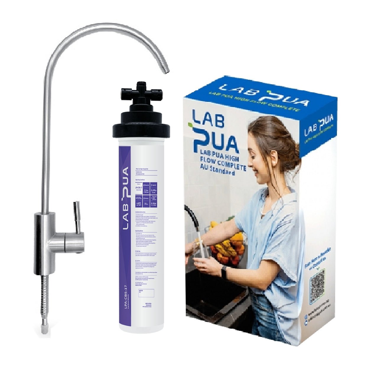 Lab Pua Residential Water Filter LPA - CB5 - 17 5um carbon block, 17″L - WATER FILTER DISTRIBUTORS