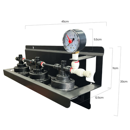Lab Pua Triple Header Series Sediment With Full Carbon Block with Membrane/ Sediment&Gac/ Carbon Block & Polyphosphate - WATER FILTER DISTRIBUTORS