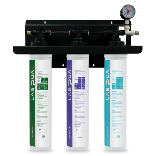 Lab Pua Triple Header Series Sediment With Full Carbon Block With Scale Inhibitor - WATER FILTER DISTRIBUTORS