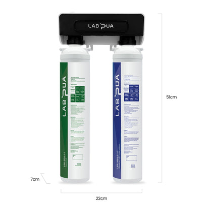 Lab Pua Twin Header series Sediment with 0.1 Micron Ultra Fine &Scale Filter KIT - WATER FILTER DISTRIBUTORS