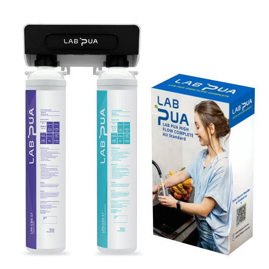 Lab Pua Twin Header series Strong Carbon Kit 5 and 1 Micron set - WATER FILTER DISTRIBUTORS