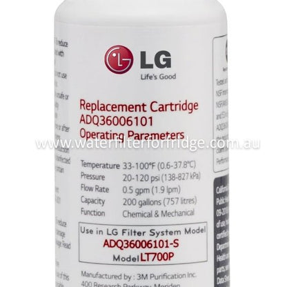 LG ADQ360061 ADQ36006121 LT700P Fridge Filter Original LG product - WATER FILTER DISTRIBUTORS