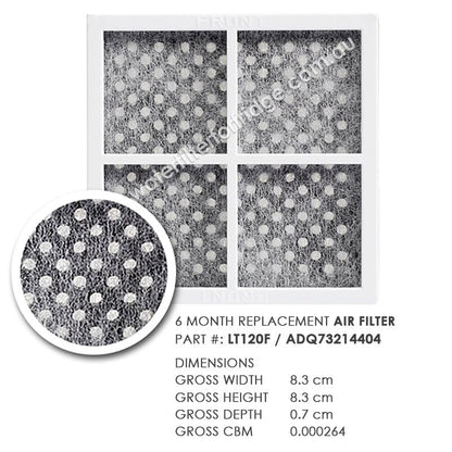 LG ADQ36006101 LT700P Genuine Fridge Filter + Air Filter LT120F - WATER FILTER DISTRIBUTORS