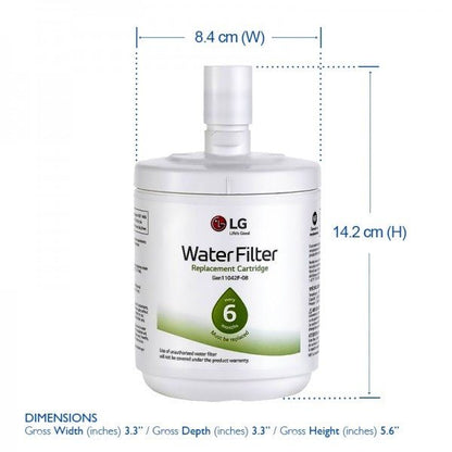 LG Genuine Fridge Filter 5231JA2002A/ LT500P/ADQ72910911/ADQ72910901/Gen11042F - 08 - WATER FILTER DISTRIBUTORS