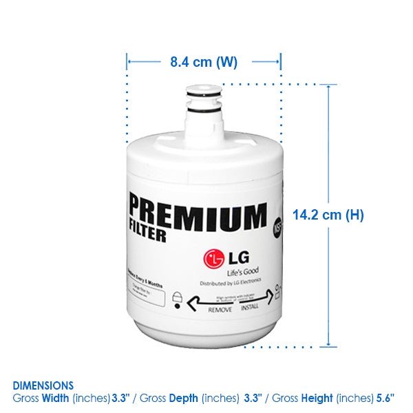 LG Genuine Fridge Filter 5231JA2002A/ LT500P/ADQ72910911/ADQ72910901/Gen11042F - 08 - WATER FILTER DISTRIBUTORS
