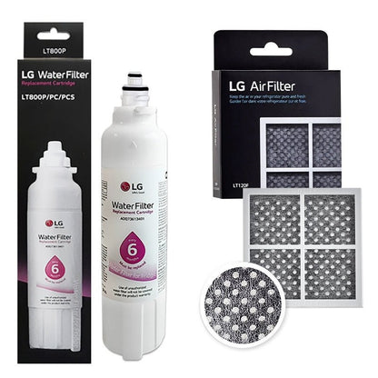 LG Genuine Fridge Filter LT800P + Fridge Air Filter LT120F set - WATER FILTER DISTRIBUTORS