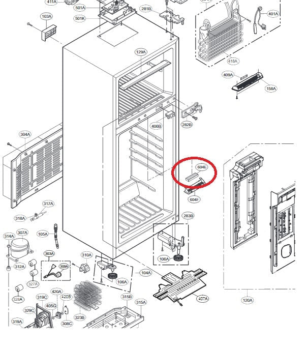 LG GENUINE REFRIGERATOR PART MCS62101801 DEODORIZER - WATER FILTER DISTRIBUTORS