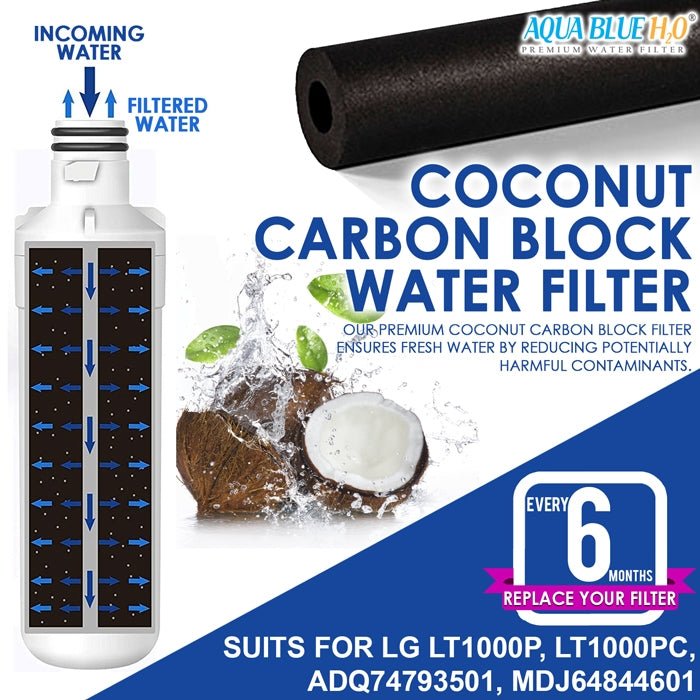 LG LT1000P, MDJ64844601, ADQ74793501 compatible water filter with LG LT120F ADQ73214404 replacing air filter - WATER FILTER DISTRIBUTORS