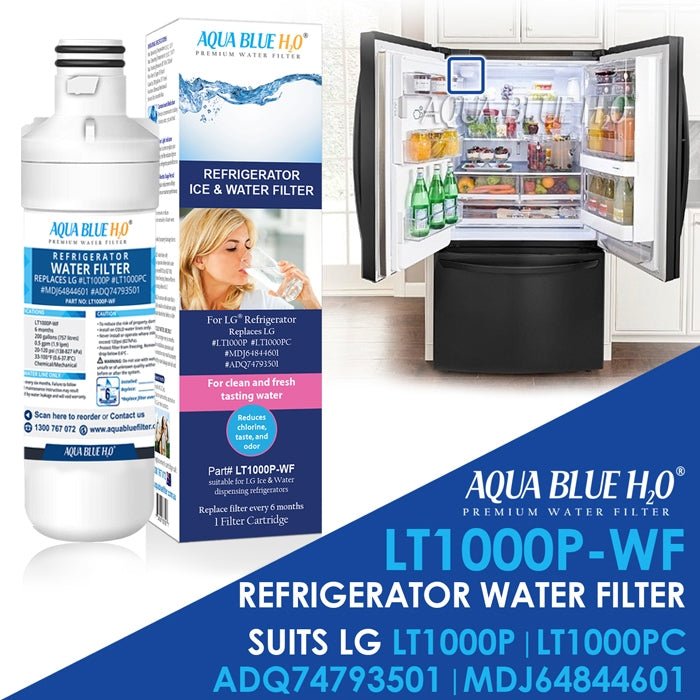 LG LT1000P, MDJ64844601, ADQ74793501 compatible water filter with LG LT120F ADQ73214404 replacing air filter - WATER FILTER DISTRIBUTORS