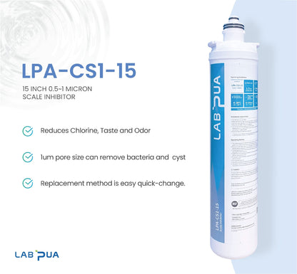 LPA CS1 15, 1mic carbon block with scale inhibitor + Aus kitchen pro Ice Maker 60KG - Stainless Steel Ice Machine - WATER FILTER DISTRIBUTORS