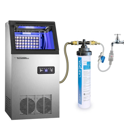LPA CS1 15, 1mic carbon block with scale inhibitor + Aus kitchen pro Ice Maker 60KG - Stainless Steel Ice Machine - WATER FILTER DISTRIBUTORS