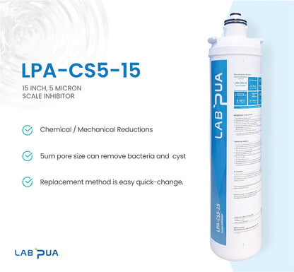 LPA CS5 15, 5mic carbon block with scale inhibitor+Blizzard Icemakers SN - 25C Underbench Bullet Ice Maker 25Kg - WATER FILTER DISTRIBUTORS