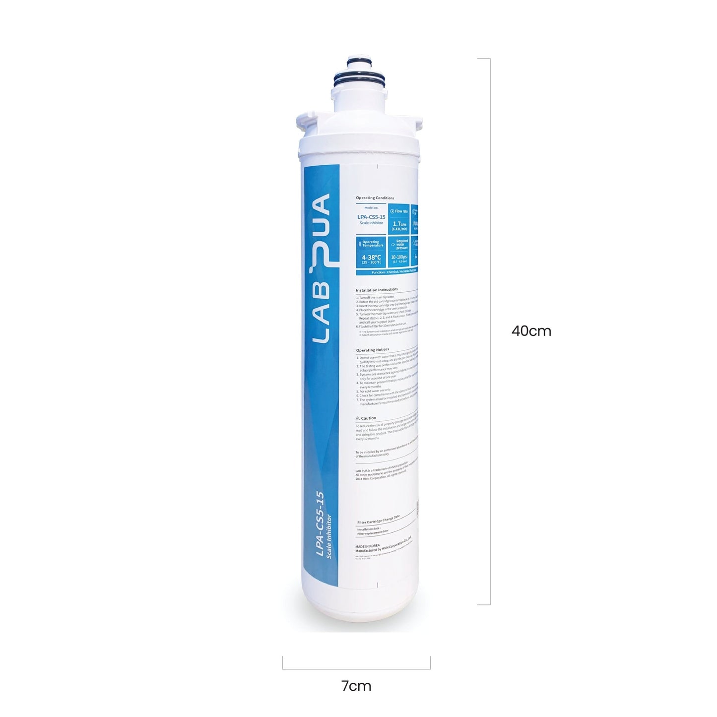 LPA CS5 15, 5mic carbon block with scale inhibitor+Blizzard Icemakers SN - 25C Underbench Bullet Ice Maker 25Kg - WATER FILTER DISTRIBUTORS