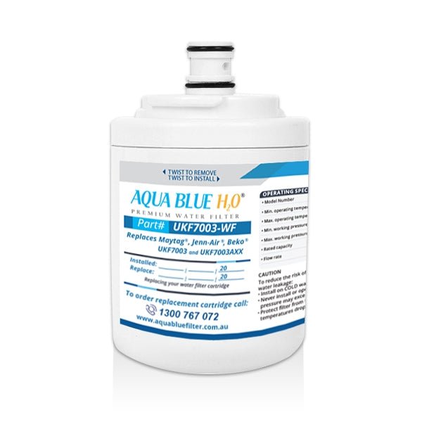 Maytag Jennair UKF7003 UKF7003AXX Fridge Water Filter by Aqua Blue H20 - WATER FILTER DISTRIBUTORS