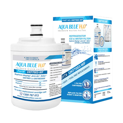 Maytag Jennair UKF7003 UKF7003AXX Fridge Water Filter by Aqua Blue H20 - WATER FILTER DISTRIBUTORS