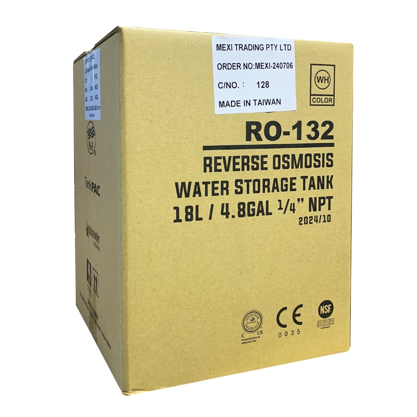 Mini Reverse Osmosis Water Storage Pressure Tank 18 Liters FDA APPROVED MATERIAL NSF58 - WATER FILTER DISTRIBUTORS