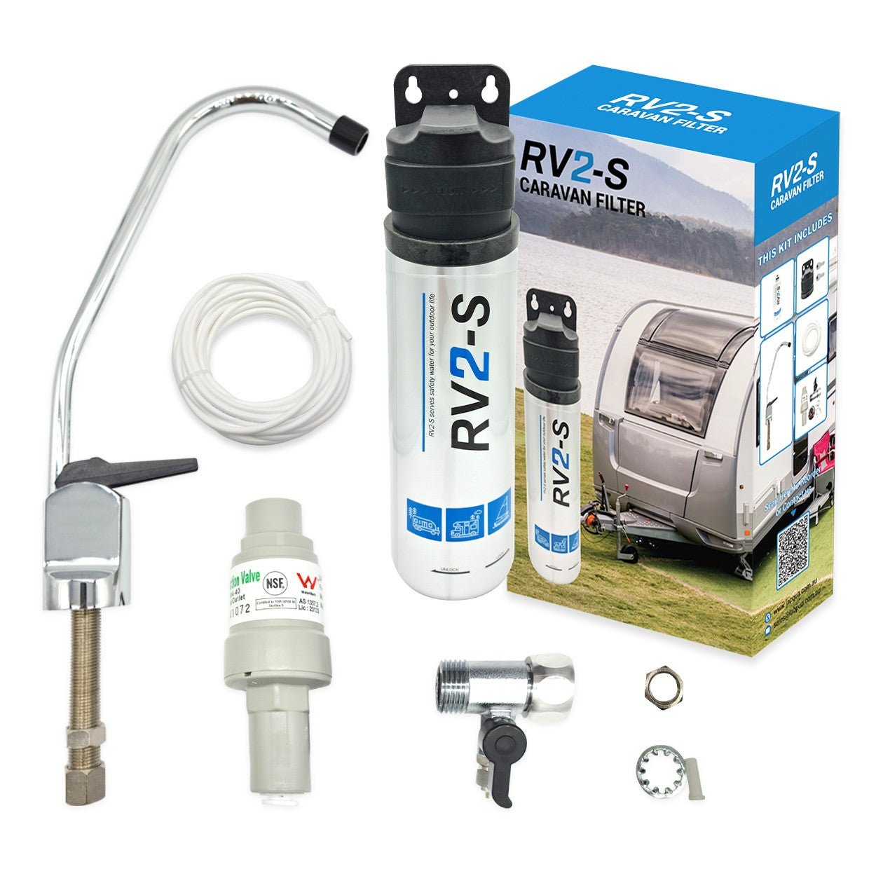 Mobile Water Filter System AB Caravan + Dedicated faucet Set - WATER FILTER DISTRIBUTORS