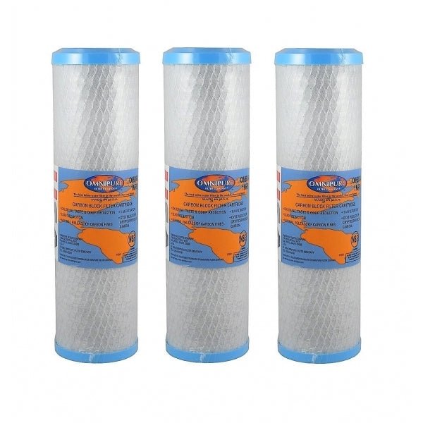 Omnipure 2.5" x 10" 1 Mic Carbon Block Filter OMB934 1 Mic - WATER FILTER DISTRIBUTORS