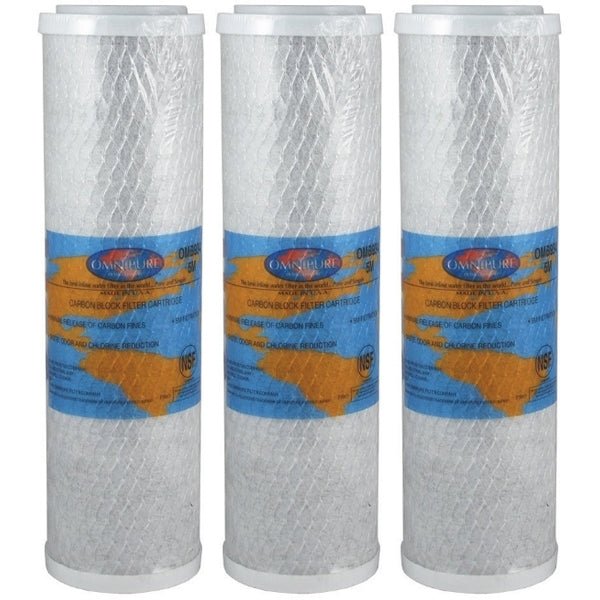 Omnipure 2.5" x 10" 5 Micron Carbon Block Filter OMB934 5 MIC - WATER FILTER DISTRIBUTORS