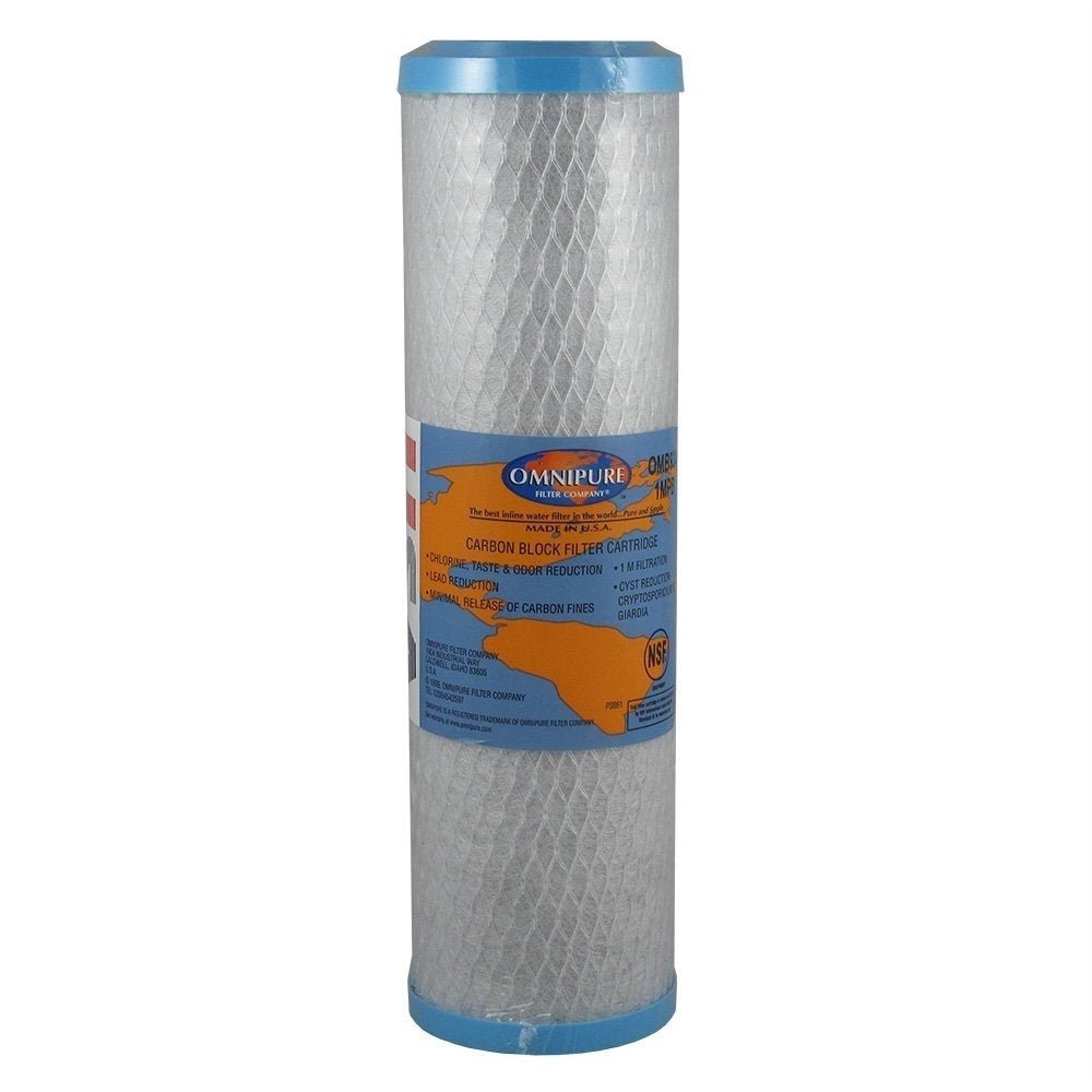 Omnipure 2.5" x 10" Carbon Block Filter 1 Mic OMB934 1M - WATER FILTER DISTRIBUTORS