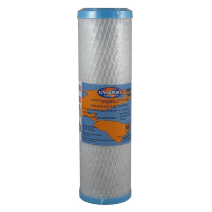Omnipure 2.5" x 10" Carbon Block Filter 1 Mic OMB934 1M - WATER FILTER DISTRIBUTORS
