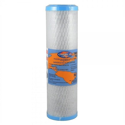 Omnipure Carbon Block Filter OMB934 1 Mic with Sediment Cartridge 2.5"x10" 10 Mic - WATER FILTER DISTRIBUTORS