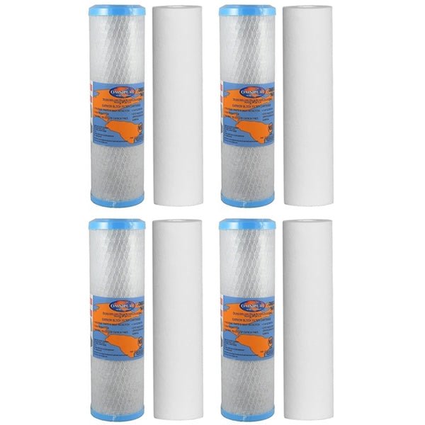 Omnipure Carbon Block Filter OMB934 1 Mic with Sediment Cartridge 2.5"x10" 10 Mic - WATER FILTER DISTRIBUTORS