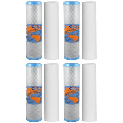 Omnipure Carbon Block Filter OMB934 1 Mic with Sediment Cartridge 2.5"x10" 10 Mic - WATER FILTER DISTRIBUTORS