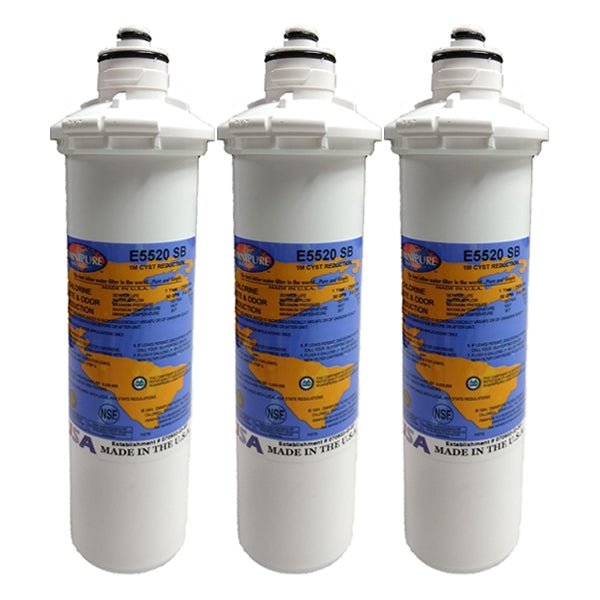 Omnipure E5520 - SB E - Series 2.5" x 10" 1 Mic Carbon Block Filter with Cyst Reduction - WATER FILTER DISTRIBUTORS