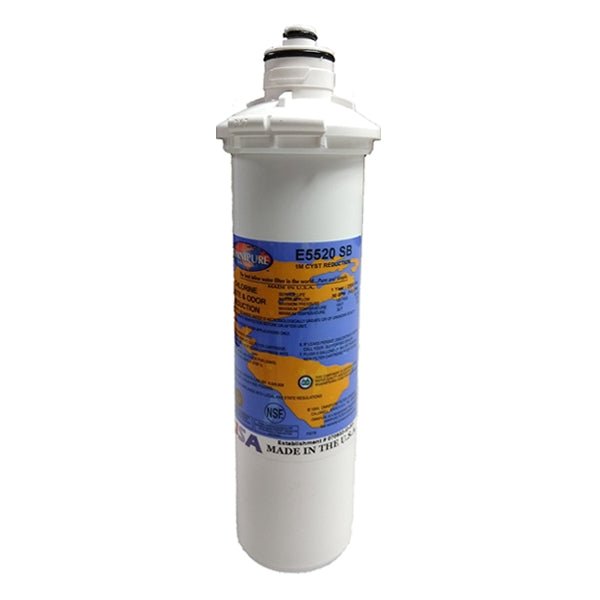 Omnipure E5520 - SB E - Series 2.5" x 10" 1 Mic Carbon Block Filter with Cyst Reduction - WATER FILTER DISTRIBUTORS