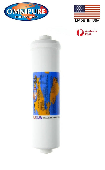 Omnipure Inline Filter K5515 BB 1 Micron Carbon Block with Lead and Cyst Removal Water Filter Replacement Cartridge 10” with 1/4 - WATER FILTER DISTRIBUTORS
