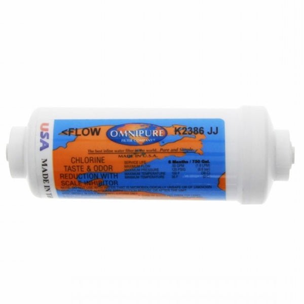Omnipure K2386 In Line Filter with Scale Inhibitor 1/4" Straight 6" - WATER FILTER DISTRIBUTORS